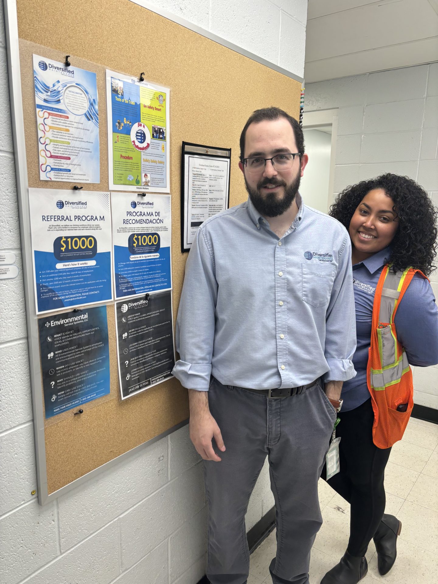 Site Visit: B Braun PA – Manager Julio Jurado and Supervisor Denise Batista