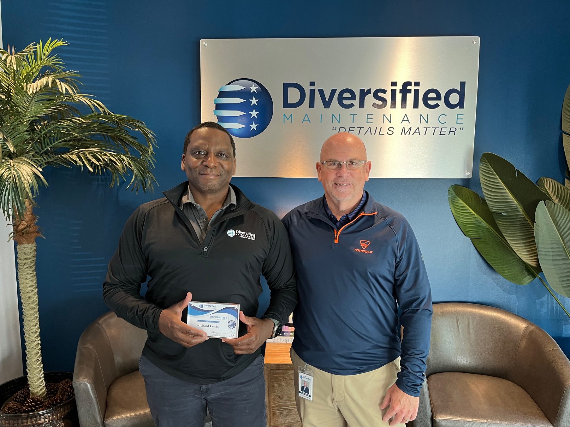 Richard Lewis Recognized for 5 Years of Service